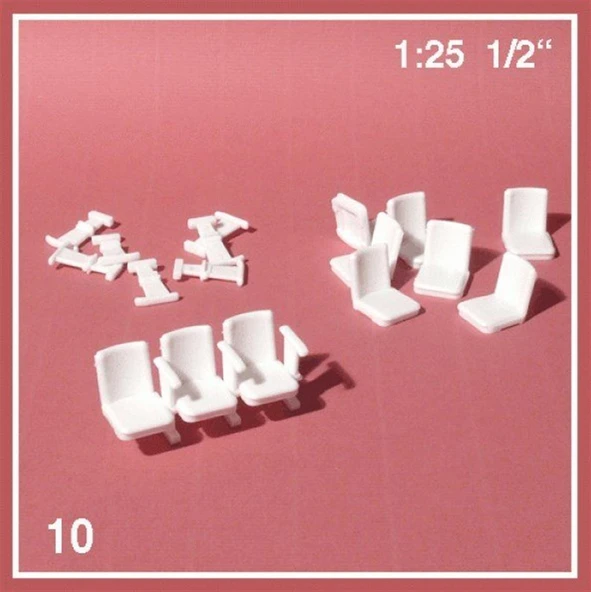 Schulcz 5715106-2 1/25 Ölçek, Sinema Koltuk -Beyaz -5 Adet ürün görseli 1