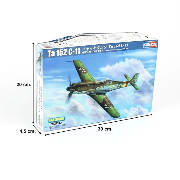 HobbyBoss 81704 1/48 Ölçek, Ta 152 C-11, Savaş Uçağı, Plastik Model Kiti - Resim 5