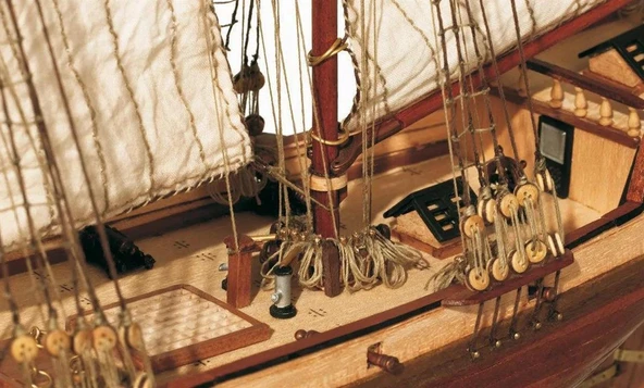 Occre 12500 1/100 Ölçek, Albatros, 57 cm. Yelkenli Sahil Muhafaza Gemisi, Ahşap Model Kiti - Resim 3