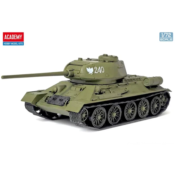 Academy 13421 1/72 Ölçek, T-34-85 Soviet Orta Sınıf Tankı, Plastik Model kiti - 3
