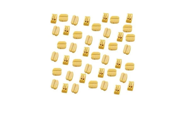 Occre 17002 2 delikli, 4 mm  Kaldırma Blokları, Ahşap, 20 Adet ürün görseli