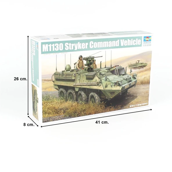 Trumpeter 00397 1/35 Ölçek, M1130 Stryker Zırhlı Keşif Aracı Plastik Model Kiti - Resim 5