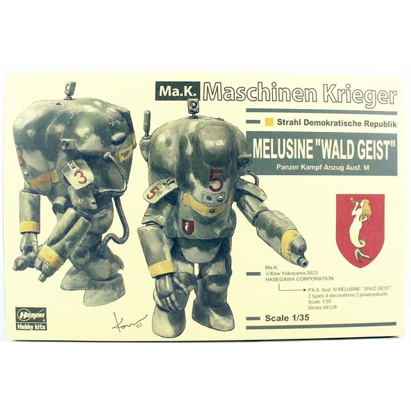 Hasegawa 64128 1/35 Ölçek, PKA Ausf. M Melusine (Wald Geist) (2 Adet), Bilim Kurgu Plastik Model Kiti ürün görseli 1