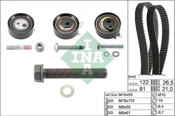 INA 530048410 TRİGER SETİ T4-LT ACV-ANJ-AVR-AHD 2.5 TDİ 1991 > 074198119B-074198119G-074198119P ürün görseli 1