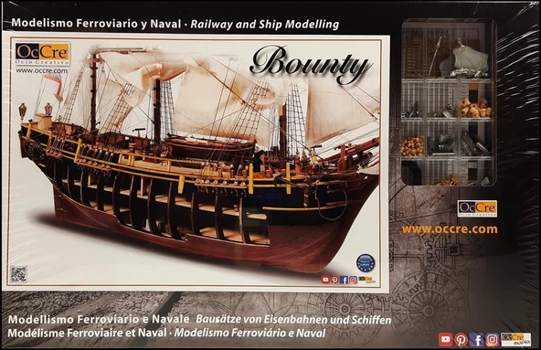 Occre 14006 1/45 Ölçek, Bounty, 92 cm. Yelkenli İngiliz Kargo Gemisi, Ahşap Model Kiti ürün görseli