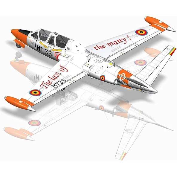 AMK 88004 1/48 Ölçek, Fouga CM. 170 Magister, Eğitim Uçağı, Plastik Model kiti - Resim 3