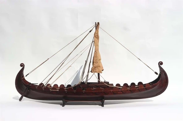 Gianhien Fb0021W80 Oseberg Viking Fargag Ahşap Hazır Yelkenli Gemi Maketi - Resim 4