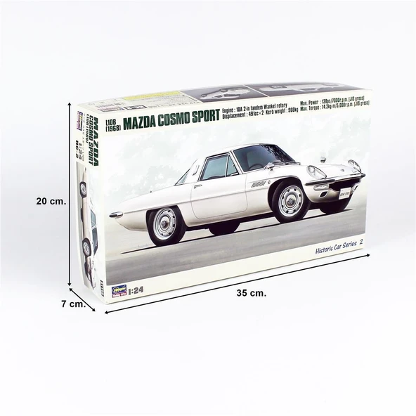 Hasegawa HC2 21102 1/24 Ölçek, Mazda Cosmo Sport L10B, Otomobil Plastik Model Kiti - Resim 5
