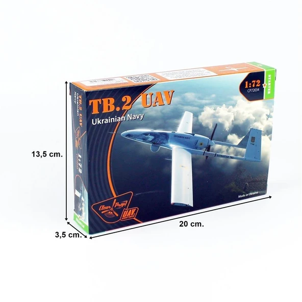 Clear Prop Models 72034 1/72 Ölçek, TB.2 UAV Ukrayna Donanmas, Silahlı İnsansız Hava Aracı, Plastik Model kiti - 4