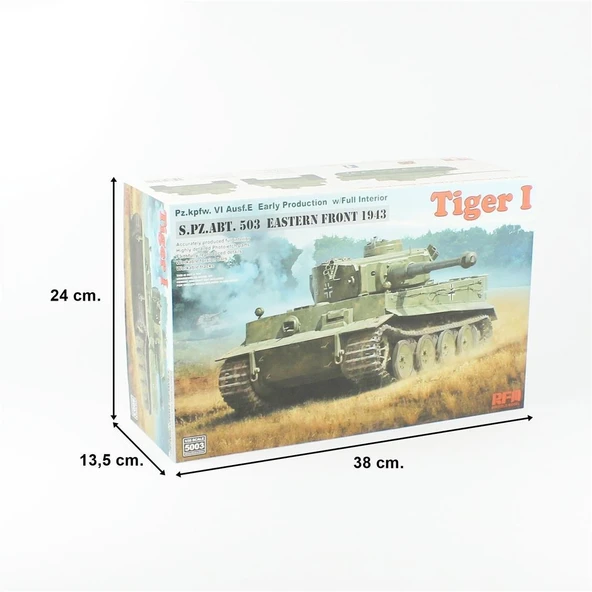 RFM 5003 1/35 Ölçek, Tiger I Erken Dönem Tankı, İç Detaylı, Plastik Model kiti - Resim 5
