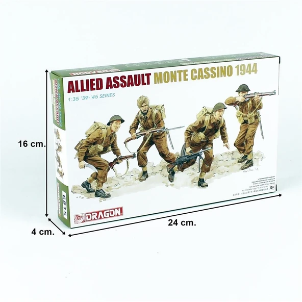 Dragon 6515 1/35 Ölçek, Monte Cassino Müttefik Taarruzu, Figürleri Plastik Model Kiti - Resim 5