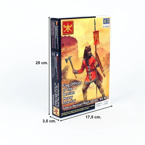 Masterbox 32022 1/32 Ölçek, Yunan Pers Savaşları, Pers Bayraktarı, Plastik Figür Kiti - Resim 5