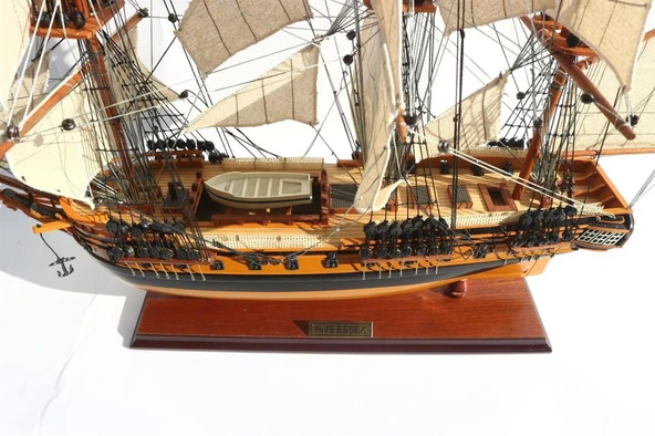 Gianhien Ts0043P Hms Essex Ahşap Hazır Yelkenli Savaş Gemisi Maketi - Resim 3