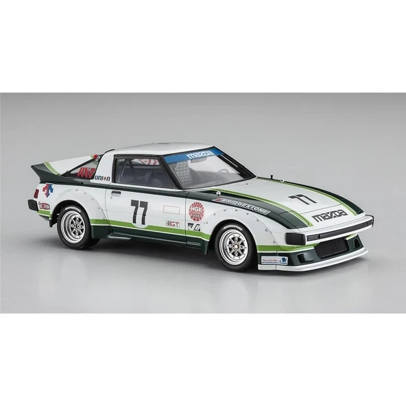 Hasegawa 20661 1/24 Ölçek, Mazda Savanna RX-7 (SA22C) (1979 Portland Car No.77), Yarış Aracı Plastik Model Kiti - Resim 2