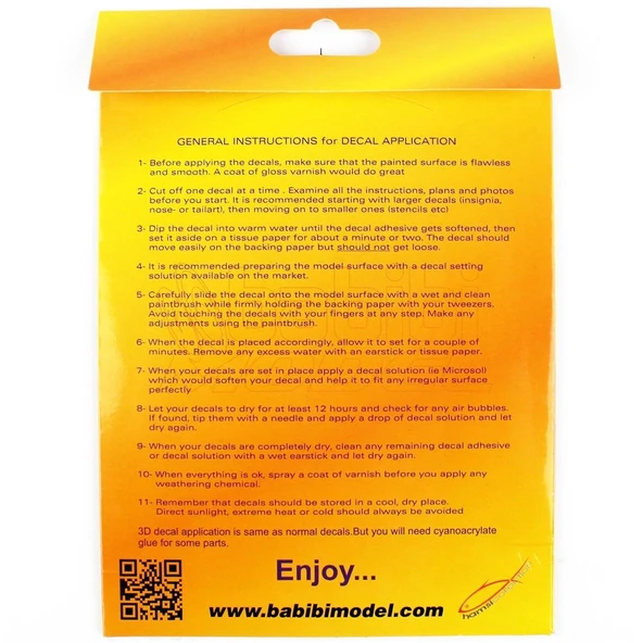 Babibi DBT-01375 1/72 Ölçek, RF-4E Terminator Işık Projesi Özel Boyama Decal Set Kırmızı, Dekal Çıkartma - 2