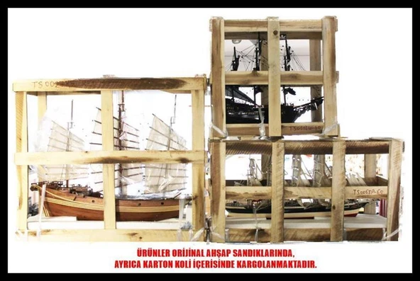 Gianhien Ts0044P Hms Warrıor Ahşap Hazır Yelkenli Savaş Gemisi Maketi - Resim 5