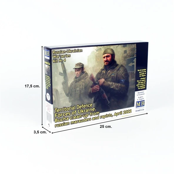 Masterbox 35226 1/35 Ölçek, Rus-Ukrayna Savaşı, Ukrayna Bölgesel Savunma Kuvvetleri, Plastik Figür Kiti - Resim 5