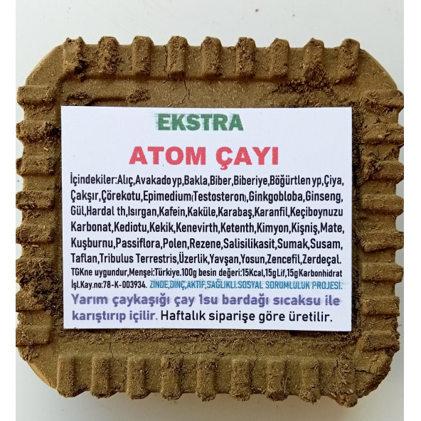 Ekstra Atom Çayı 100 Fincan