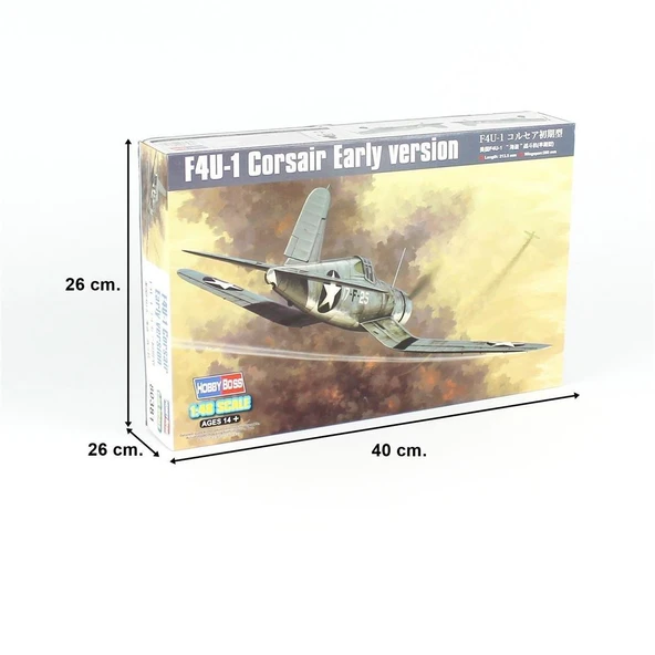 HobbyBoss 80381 1/48 Ölçek, F4U-1 Corsair (Erken Dönem), Savaş Uçağı, Plastik Model Kiti - Resim 5
