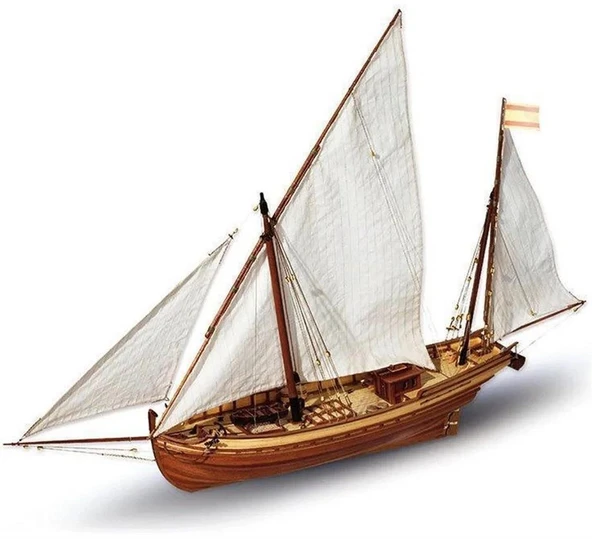 Occre 12001 1/70 Ölçek, San Juan, 69 cm. Yelkenli YükTeknesi, Ahşap Model Kiti - Resim 2