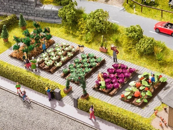 Noch 13217 Beyaz Lahana Bitkisi, 16 Adet, 3x6 cm. Diorama Malzemesi - Resim 2