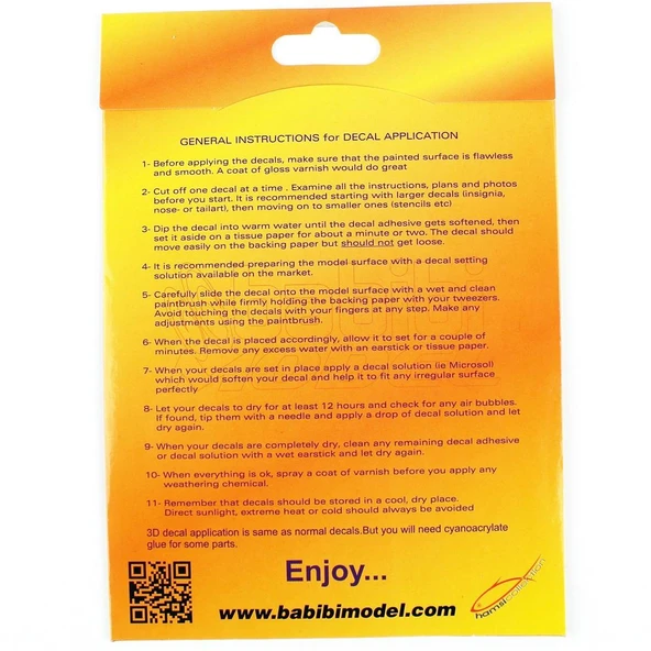 Babibi BD3-0030 1/32 Ölçek, F-104 A Starfighter Italeri İçin Kokpit Seti, Dekal Çıkartma - Resim 2