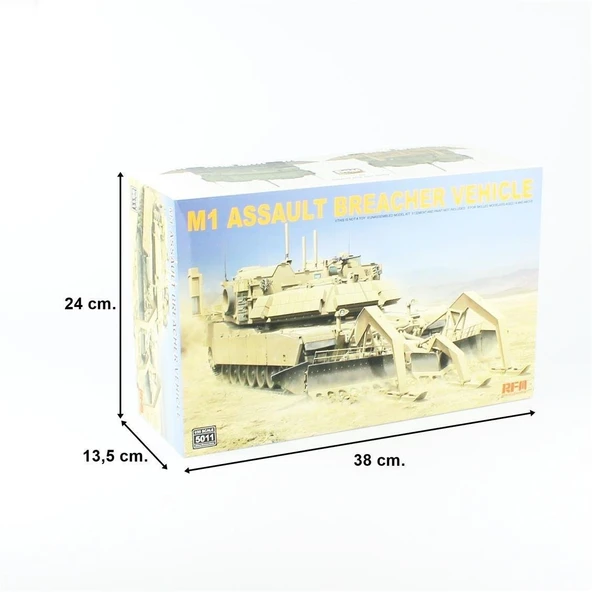 RFM 5011 1/35 Ölçek, M1 ABV Mayın Temizleme Aparatlı, Taarruz İhlal Tankı, Plastik Model kiti - Resim 5