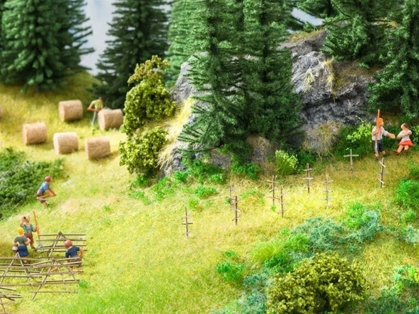 Noch 7460 Saman Balyaları, 18 Adet Diorama Malzemesi - Resim 2