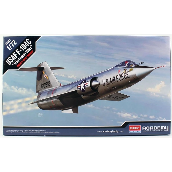 Academy 12576 1/72 Ölçek, USAF F-104C (Vietnam Savaşı) Savaş Uçağı, Plastik Model kiti ürün görseli