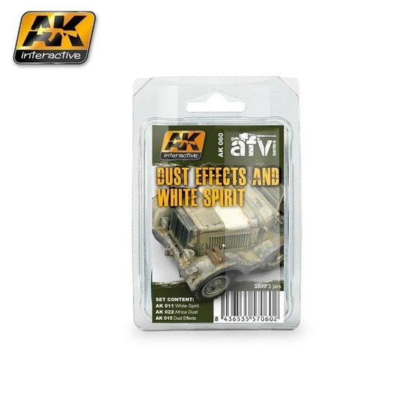 AK 060 3x35 ml. Toz Efektleri ve Beyaz İspirto, Enamel Model Boyası Seti ürün görseli