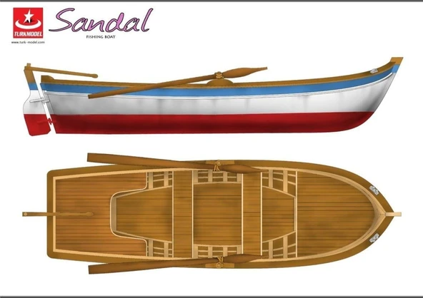 Türk Model 1/12 122 Sandal, 35 cm. Ahşap Model Kiti ürün görseli