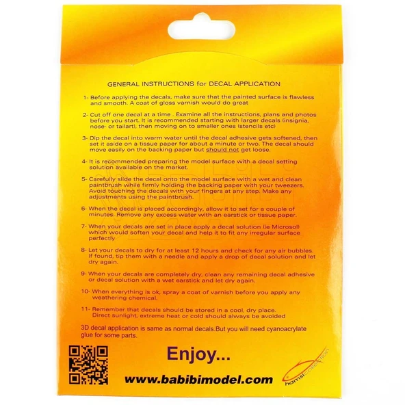 Babibi BD3-0015 1/32 Ölçek, F-4G Phantom II Wild Weasel Revell İçin Kokpit Seti, Dekal Çıkartma - Resim 2