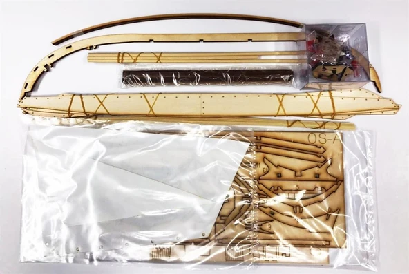 Türk Model 1/15 6010300 Oselvar Færing Norveç Sandalı, 41 cm. Ahşap Model Kiti - Resim 3