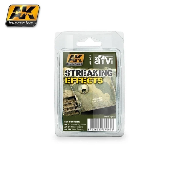 AK 062 3x35 ml. Çizgi Efekti, Enamel Model Boyası Seti ürün görseli