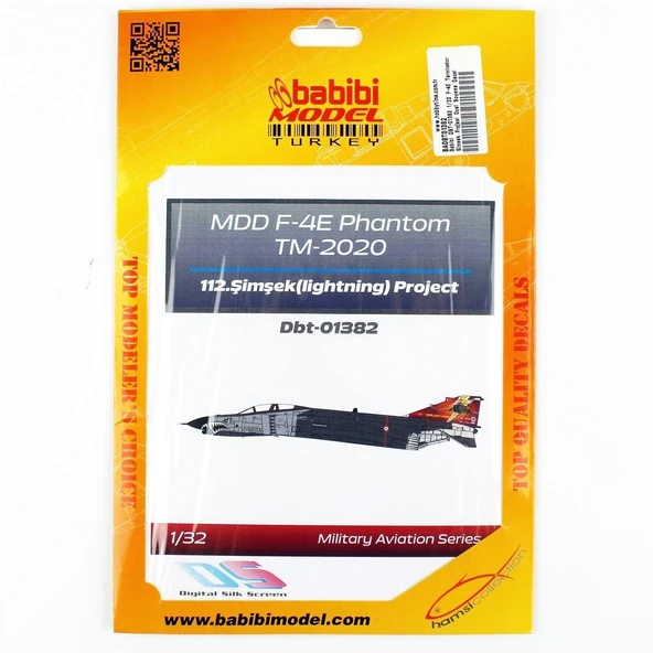 Babibi DBT-01382 1/32 Ölçek, F-4E Terminator Şimşek Projesi Özel Boyama, Dekal Çıkartma ürün görseli