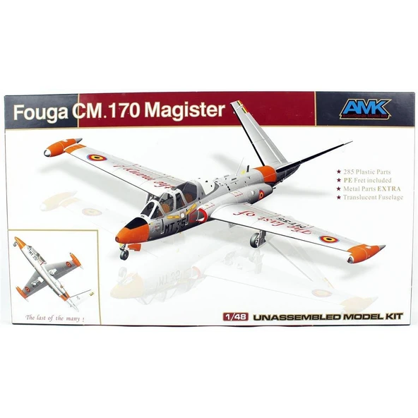 AMK 88004 1/48 Ölçek, Fouga CM. 170 Magister, Eğitim Uçağı, Plastik Model kiti ürün görseli 1