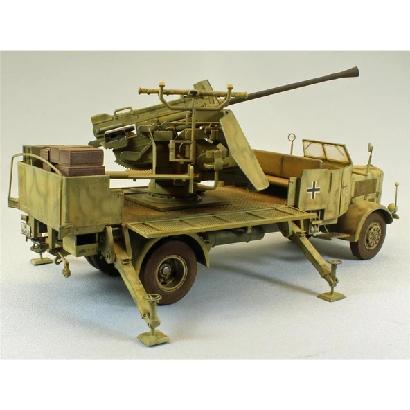 Trumpeter 09595 1/35 Ölçek, L4500A ve 5cm Flak 41-II Askeri Aracı,Plastik Model Kiti - Resim 3