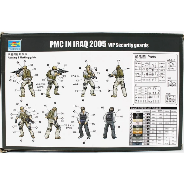 Trumpeter 00420 1/35 Ölçek, PMC-VIP Koruma Tim Irak'ta Figürleri Plastik Model Kiti - Resim 4