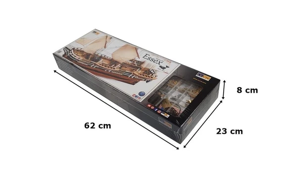 Occre 12006 1/60 Ölçek, Essex, 74 cm. Yelkenli Balina Avı Gemisi, Ahşap Model Kiti - Resim 5