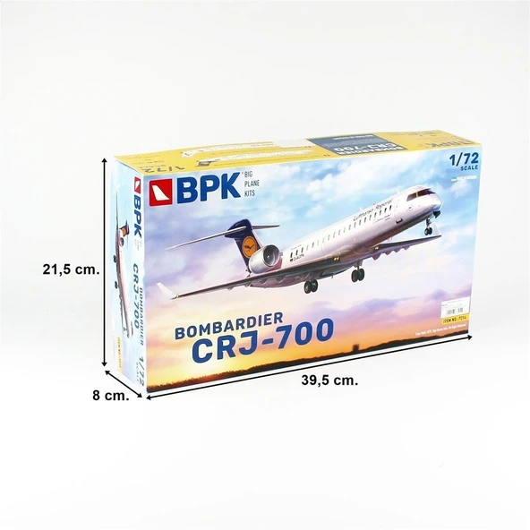 Big Planes Kits 7214 1/72 Ölçek, CRJ-700 7214 Lufthansa/Brit Air Yolcu Uçağı, Plastik Model kiti - 4