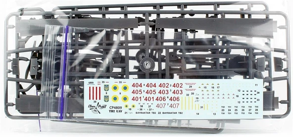 Clear Prop Models 4809 1/48 Ölçek, TB.2, Silahlı İnsansız Hava Aracı, Plastik Model kiti - Resim 2