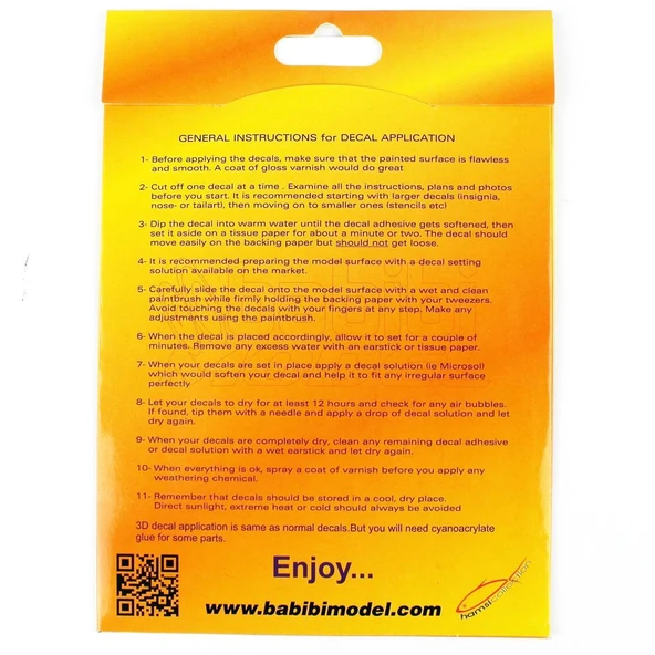 Babibi BD3-0044 1/32 Ölçek, F-16D Blok 50-52 Artı Academy İçin Kokpit Seti, Dekal Çıkartma - Resim 2