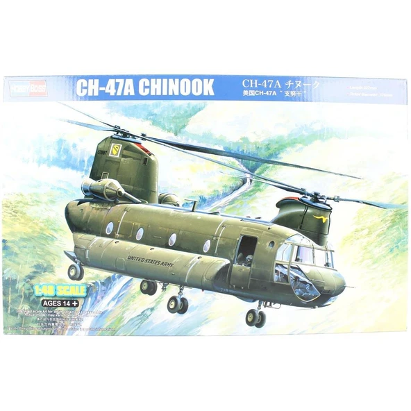 HobbyBoss 81772 1/48 Ölçek, CH-47A CHINOOK, Askeri Helikopter, Plastik Model Kiti ürün görseli