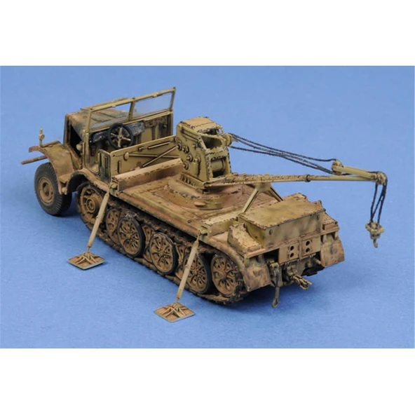Trumpeter 07251 1/72 Ölçek, Yarı Paletli Döner Vinç 6t ,18t (Sd.kfz.9/1), Plastik Model Kiti - 3