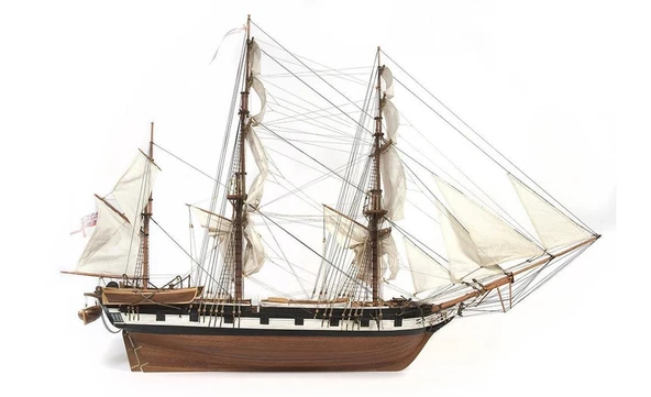 Occre 12005 1/60 Ölçek, Beagle, 72 cm. Yelkenli İngiliz Keşif Gemisi, Ahşap Model Kiti - 3