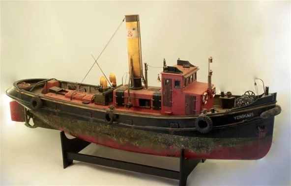 Tersane Model K2401 1/24 Ölçek, Yenikapı Römorkörü, R/C Dönüşebilir, Ahşap Tekne Kiti - Resim 2