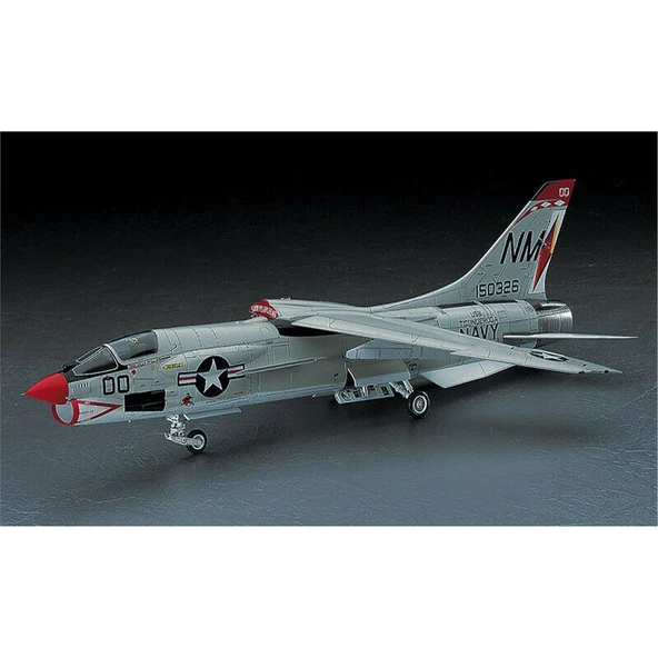 Hasegawa PT25 7225 1/48 Ölçek, F-8E Crusader, Savaş Uçağı Plastik Model Kiti - Resim 2