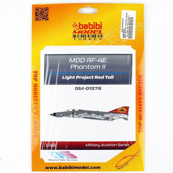 Babibi DBT-01376 1/48 Ölçek, RF-4E Terminator Işık Projesi Özel Boyama Decal Set Kırmızı, Dekal Çıkartma ürün görseli