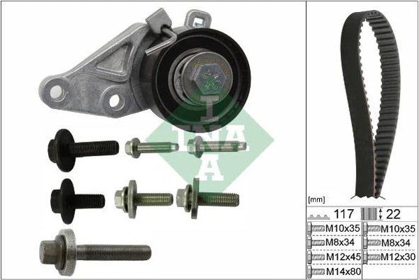 INA 530014010 TRIGER SETI FIESTA IV - V 98>05 FUSION 02>08 1.25-1.4 16V FOCUS 98>05 1.4 -1.6 16V MAZDA 121 III 1.25 96>04 VOLVO S40 II 1.6 05>12 V50 05>12 MAZDA II 1.25 / 1.4 / 1.6 04>12 KTB286 3M5Q8A ürün görseli 1