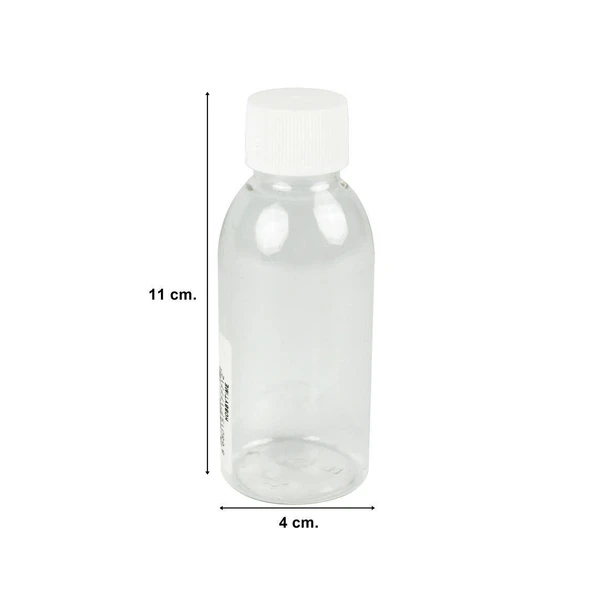 Hobbytime 771 Şeffaf Pet Şişe, 100 ml. Tıpalı ve Kapaklı - Resim 2